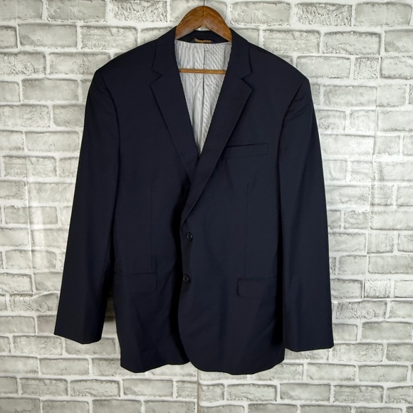 Brooks Brothers Explorer Dark Navy Blue Blazer Suit Jacket Mens 46R Madison Fit - Picture 1 of 13